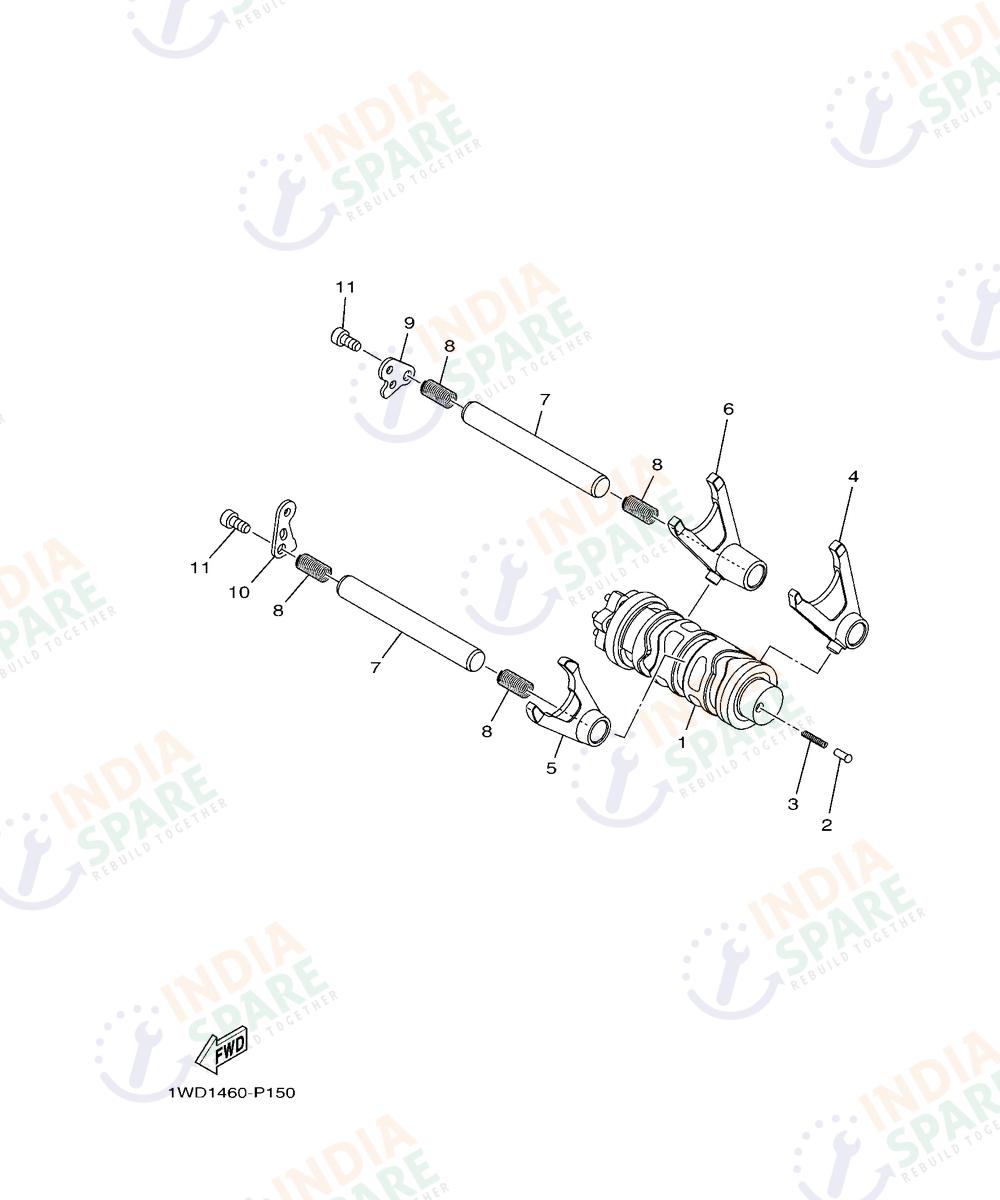 YAMAHA D782 R3 Series SHIFT CAM & FORK